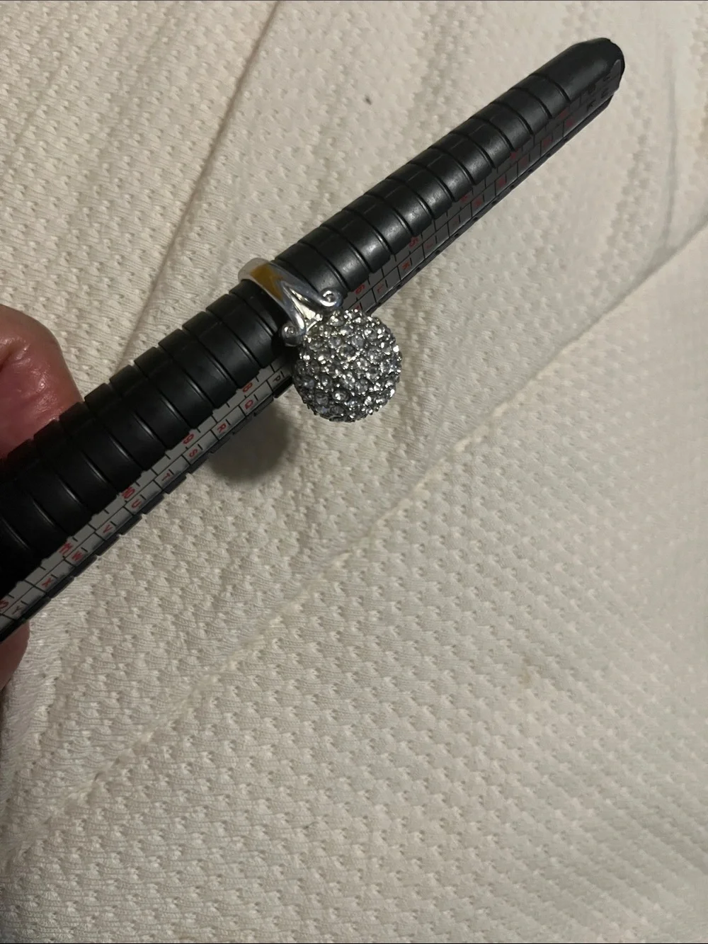 Crystal Pavé Dome Cocktail Ring in Silver